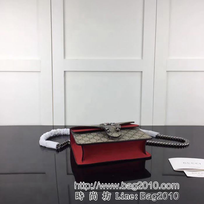 GUCCI古馳原單 新款專櫃品質高仿原單貨實物實拍 421970啡pvc配大紅單肩斜挎包 HY1032